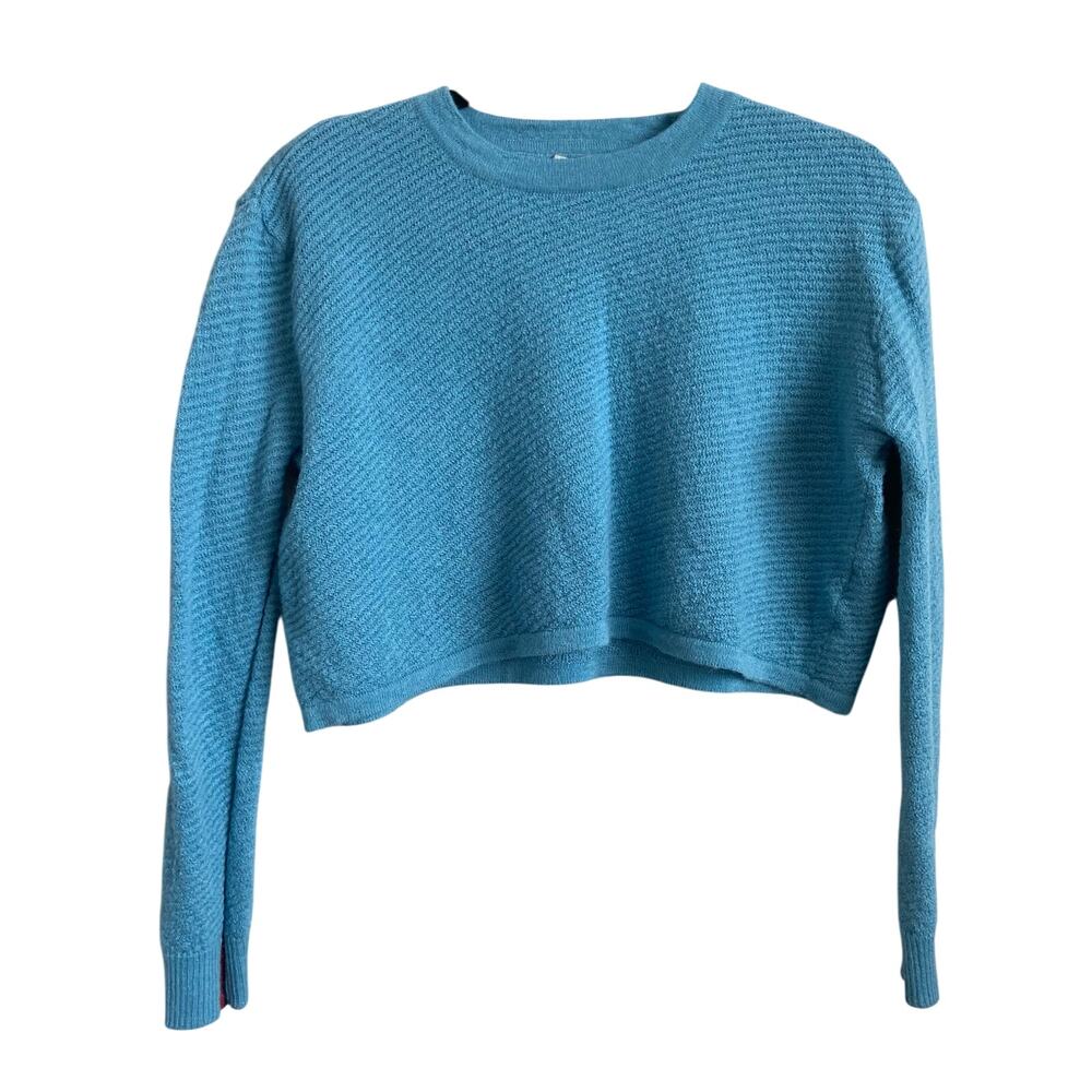 Rachel Comey Hover Blue Cropped Alpaca Sweater Size XS